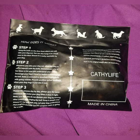 NWT Doggy Potty Training "CathyLife" Dog Doorbells - Picture 3 of 3